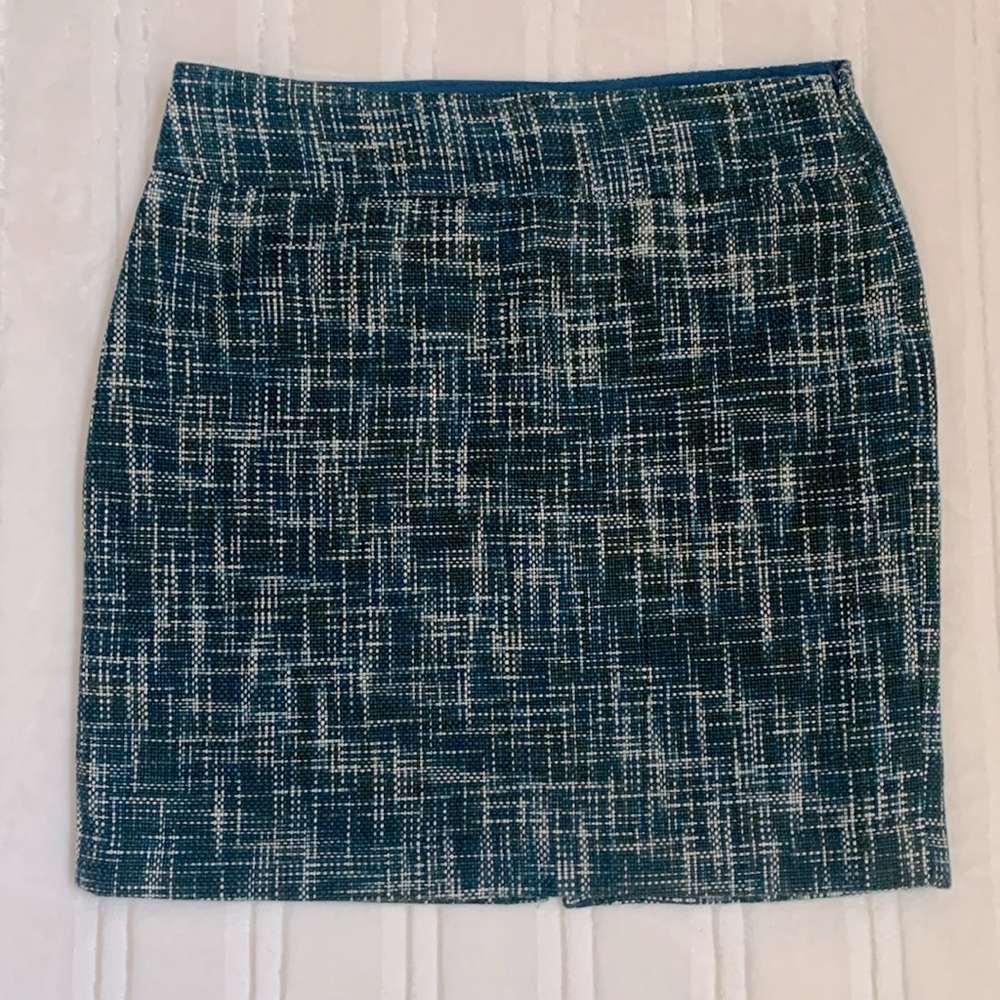 The Limited Blue Black Tweed Above Knee Skirt Size 10